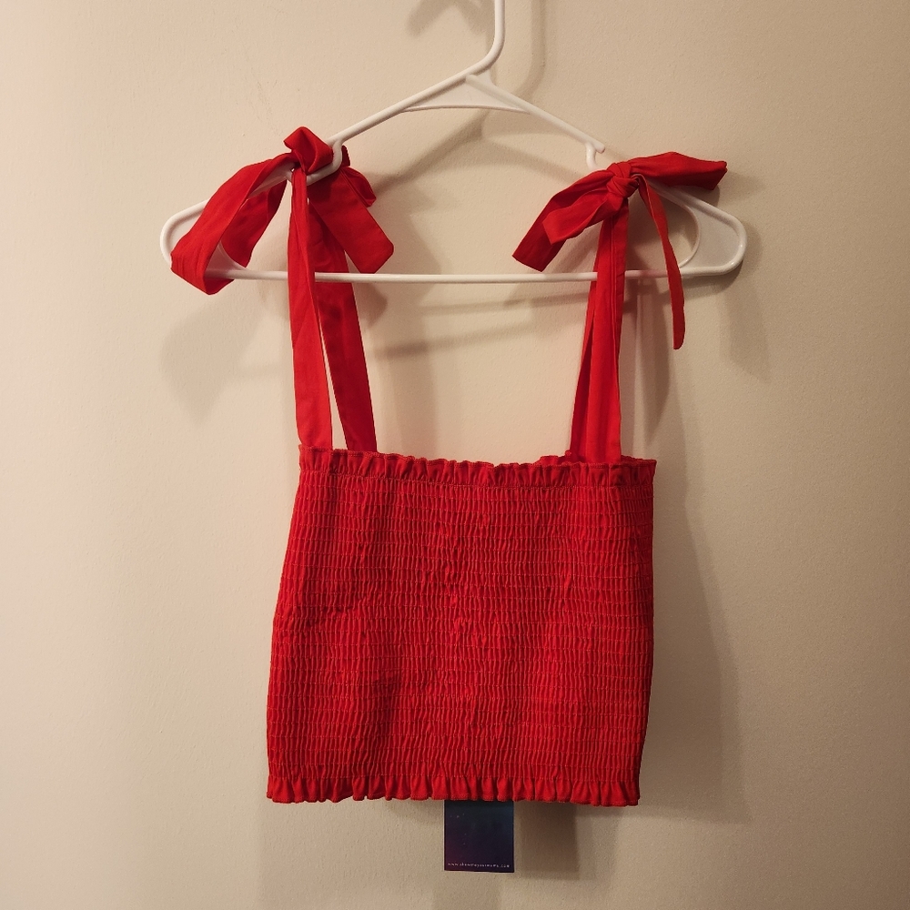 NWT Show Me Your MuMu SMYM Antoinette Smocked Top Size Medium